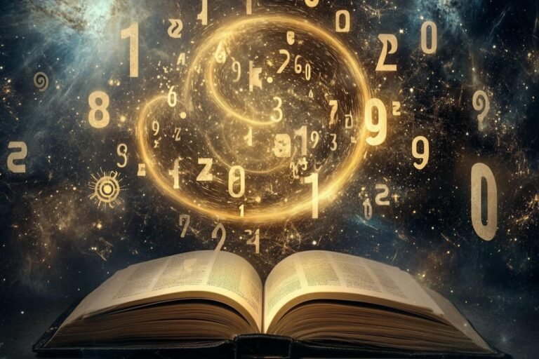 numerology life path number mystical numbers glowing soft spiritual atmosphere