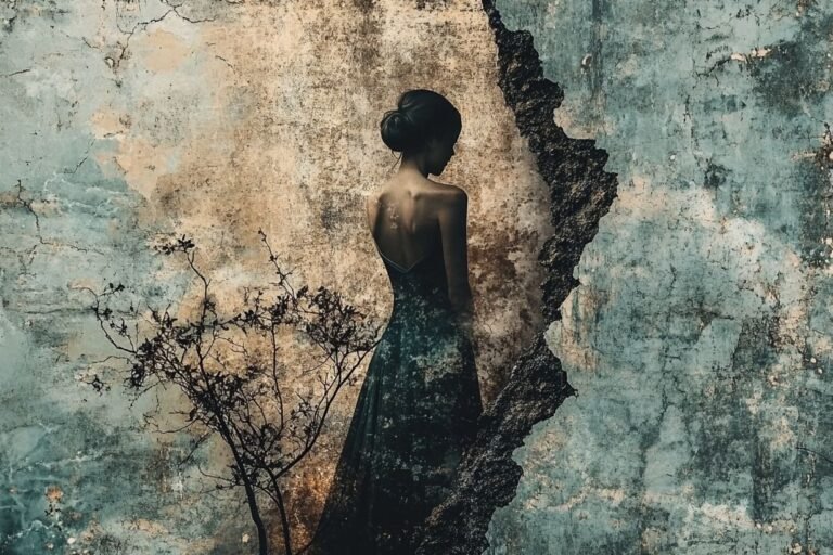 Kvinna som sitter ensam med sina tankar