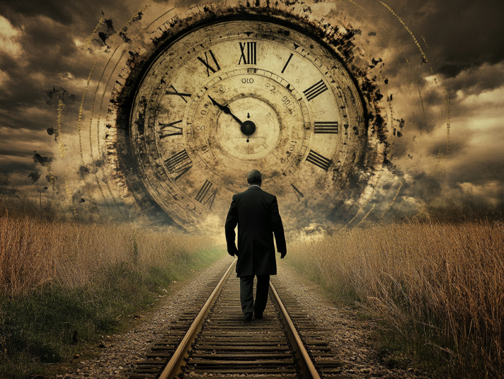 a person waiting for the perfect time